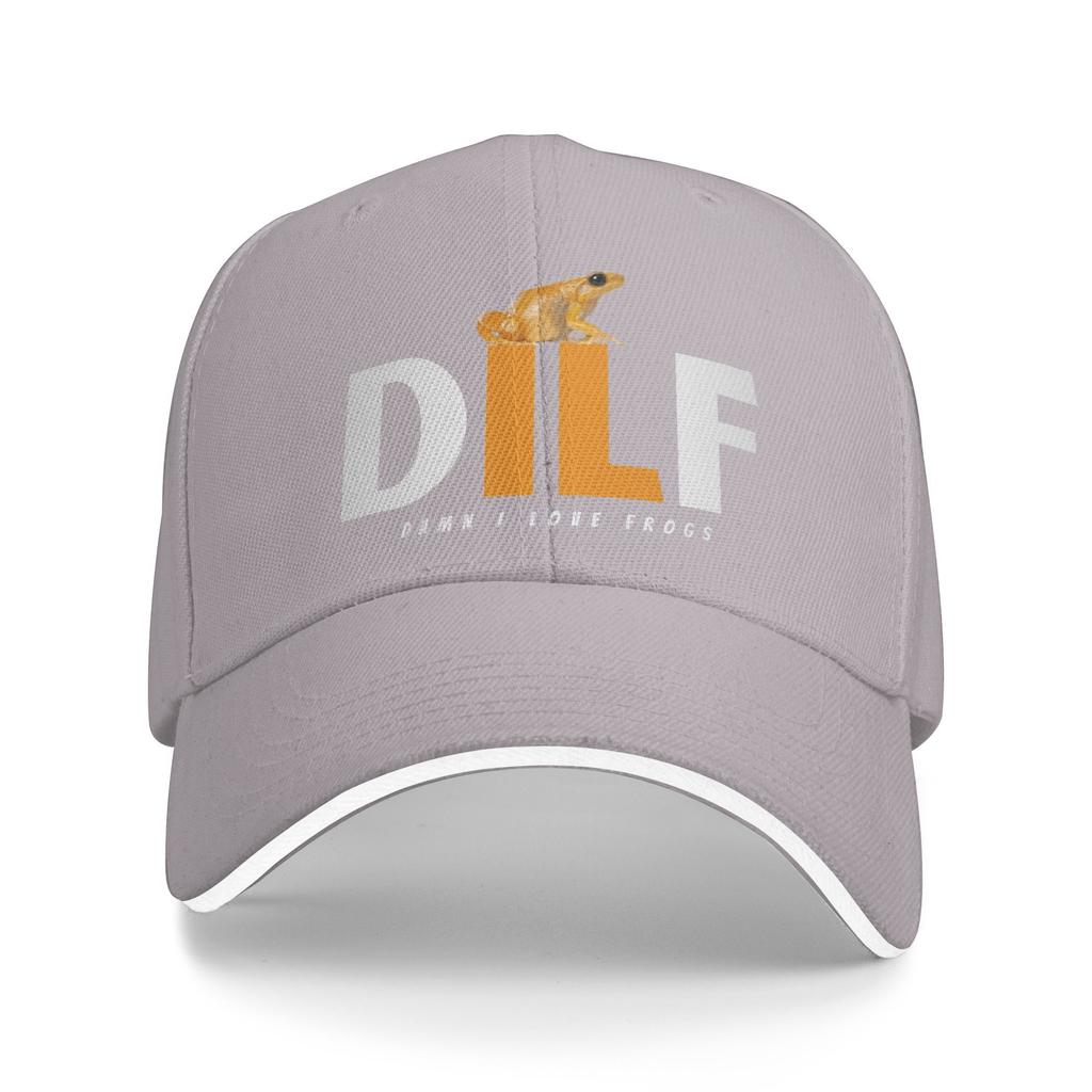 DILF Damn I Love Frogs Baseball Cap Female Male Custom DIY Trucker Hat Summer Y2k Cute Outdoor Sport Sunscreen Baseball Caps