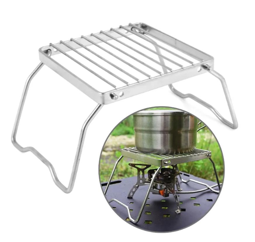 Outdoor Portable Folding Stainless Steel Stove Head Bracket Baking Tray Bracket