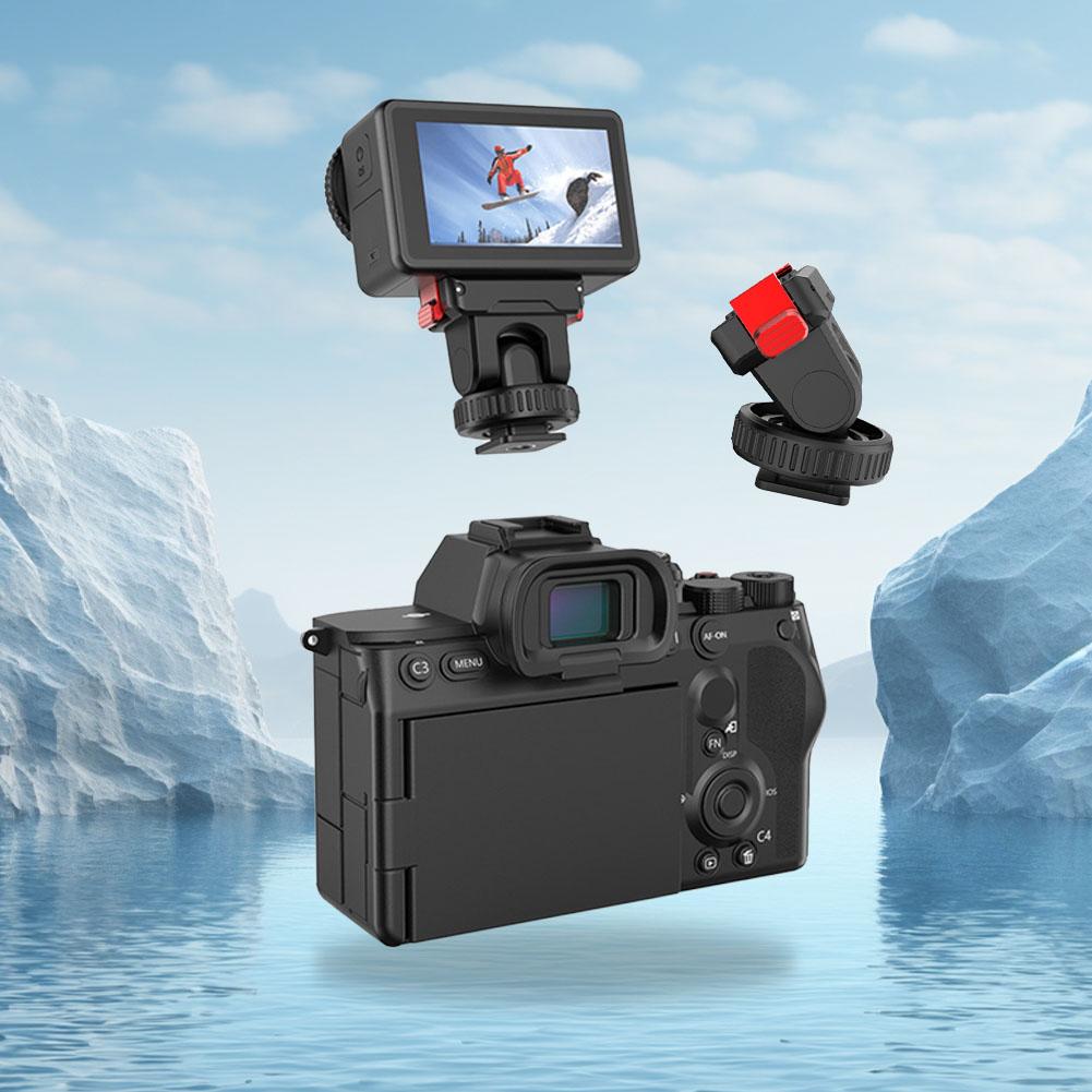 Magnetic Camera Extension Bracket with Cold Shoe Tripod Adapter 1/4 Inch Thread Hole for DJI OSMO Action 3 4 5 Pro Adapter