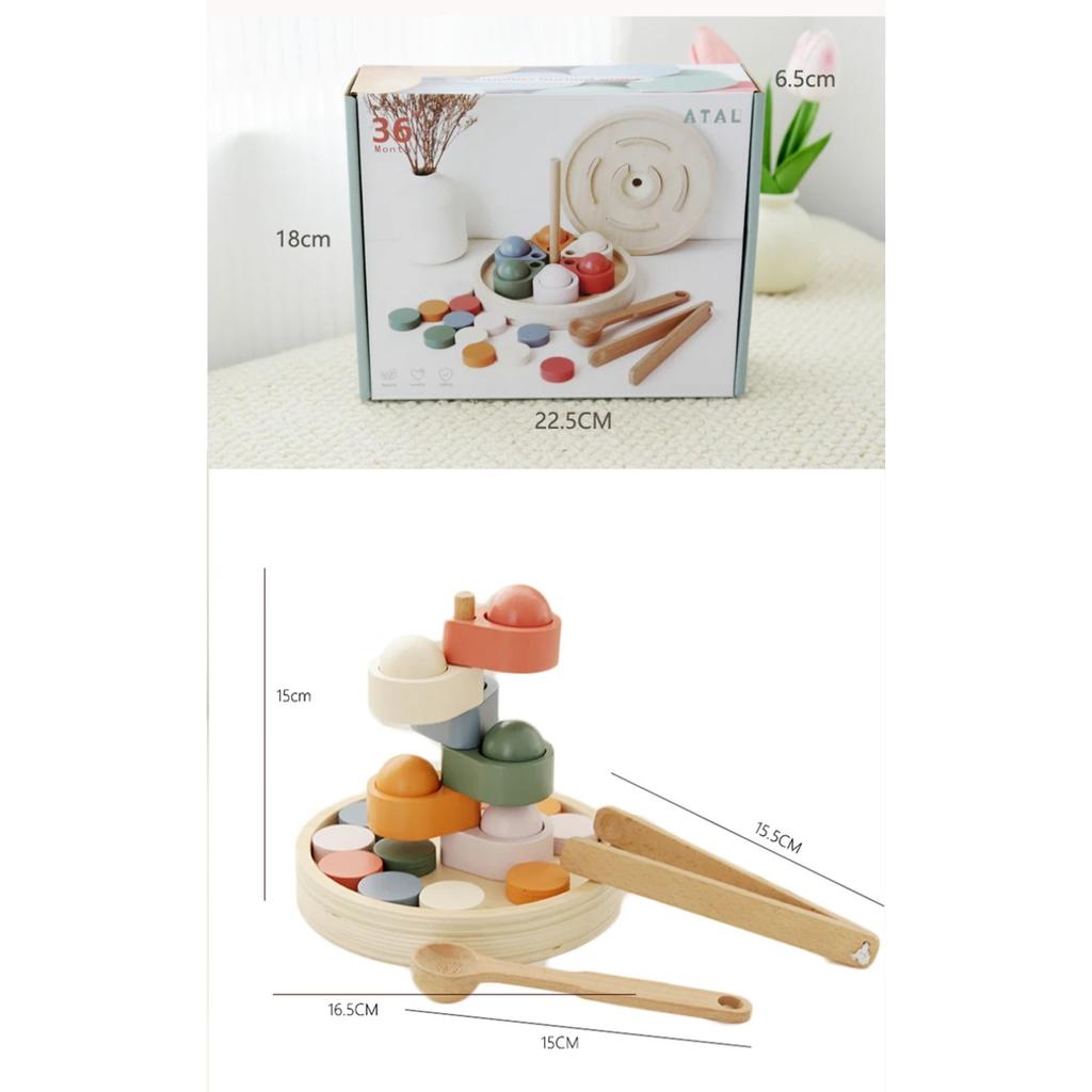 Children Parish Montessori Sensory Wooden Toys Sorting Ball Cup Coins Fine Motor Training Matching Games Early Educational Toys