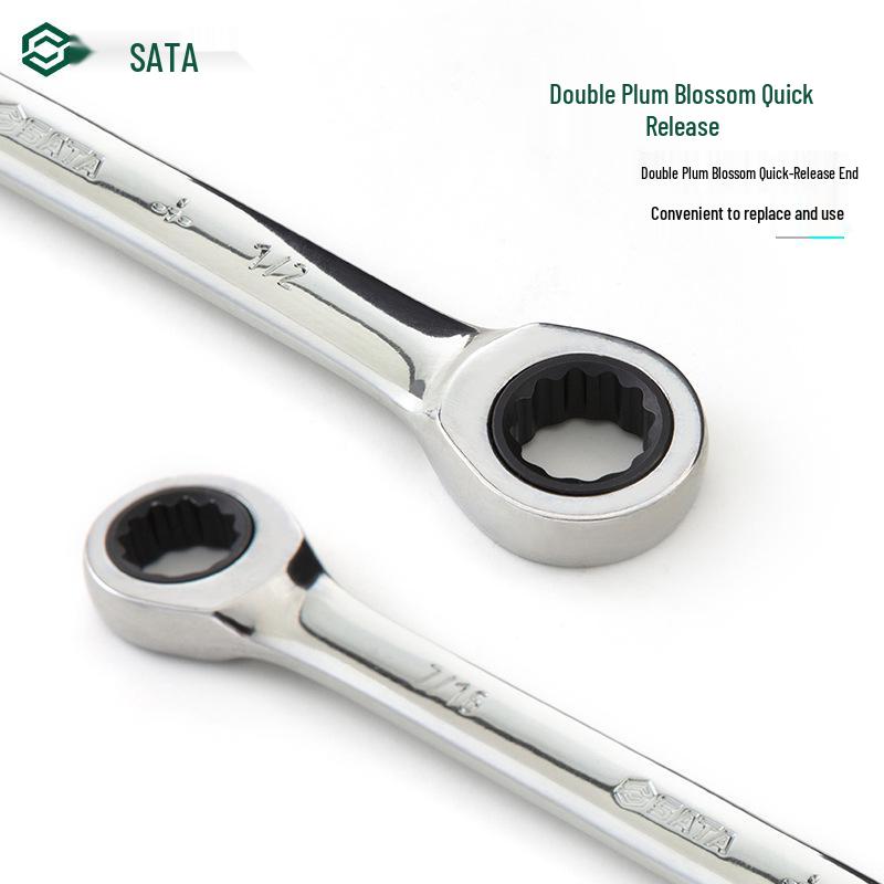 SATA Doppelseitiger umkehrbarer Ratschenschlüssel Satz, Imperial (Modelle 46101-46104)