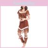 Adorable Womens Caveman Costume Set Featuring Stunning Fringe Design In Polyester Fabric