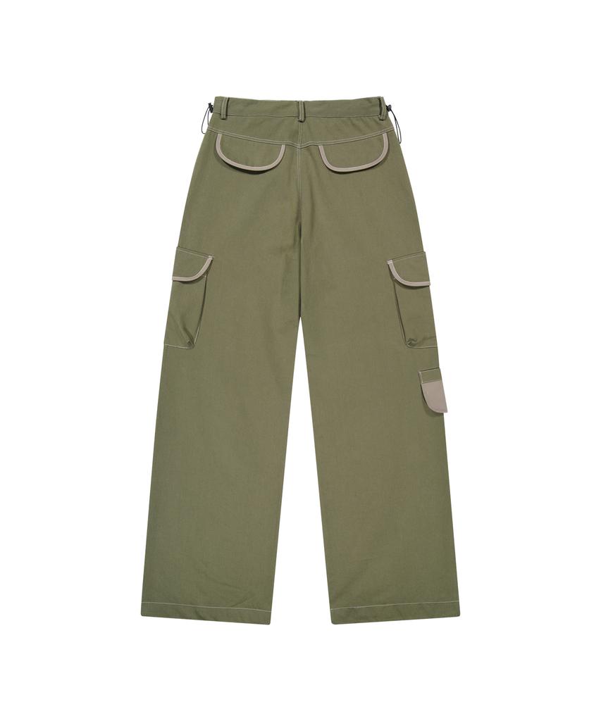 Tansanmageunesyum Juyoung X Tansan Wide Ringer Cargo Pants (Khaki)