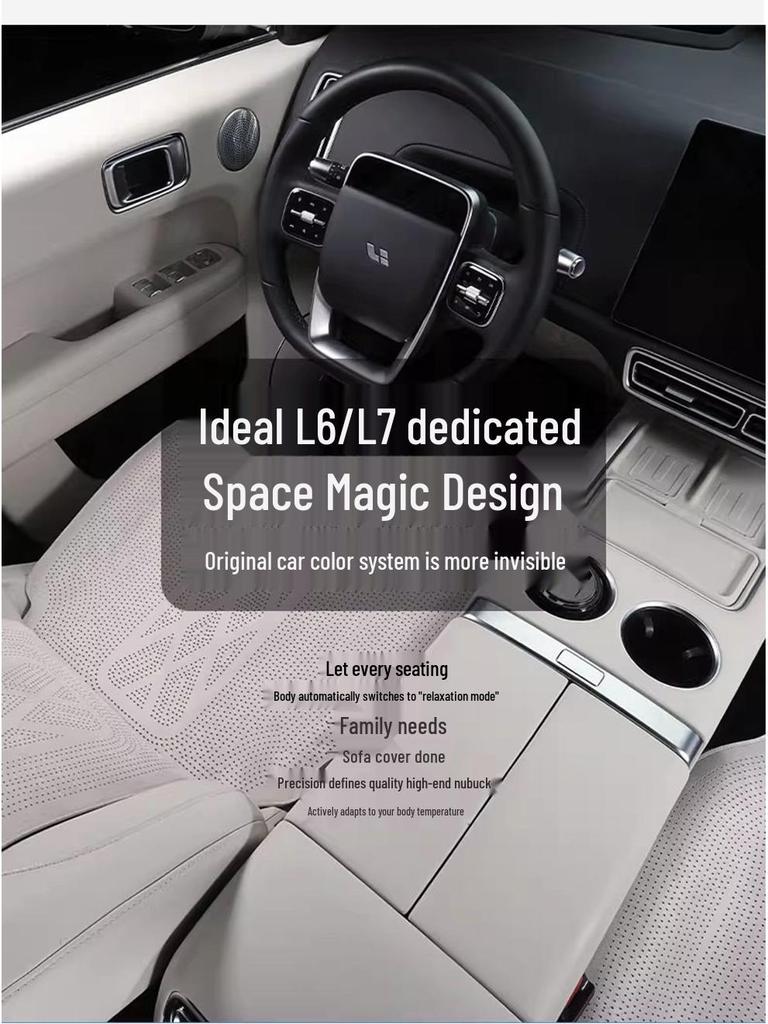Idealna Uniwersalna Poduszka na Siedzenie Samochodowe z Zamszu L6L7 – Oddychająca, Perforowana, Cztery Pory Roku z Osłoną