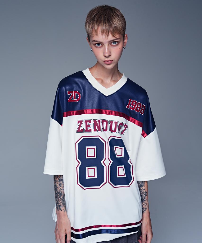 ZENDUST Varsity 88 Football Jersey T-Shirt Black