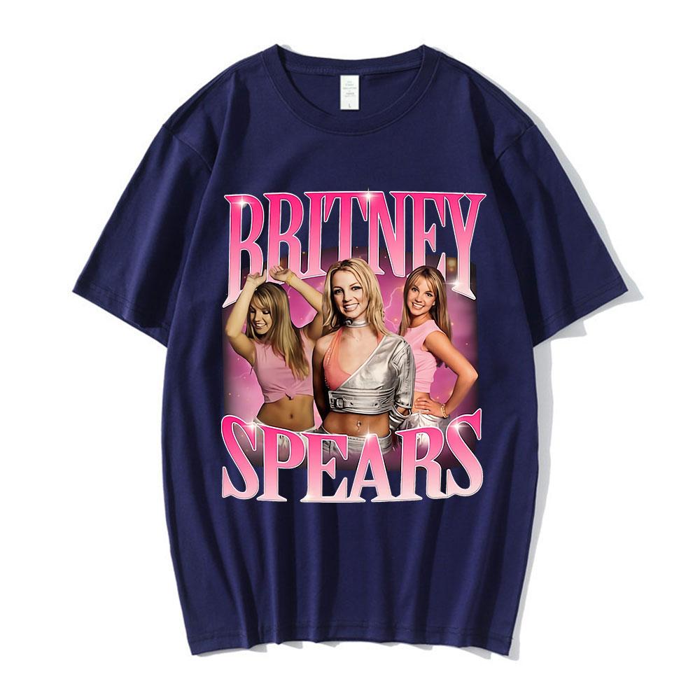 90s Singer Britney Spears Beautiful Photo Graphic Print Tshirt Fashion Hip Hop Oversized T Shirt Harajuku Short Sleeve T Shirts