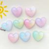 10Pcs New Cute shiny colorful heart shape Flat Back Resin Scrapbooking DIY Jewelry Craft Decoration Accessorie