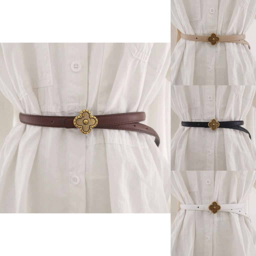 Womens Genuine Leather Waist Strap With Alloy Buckle For Formal And Casual Styles