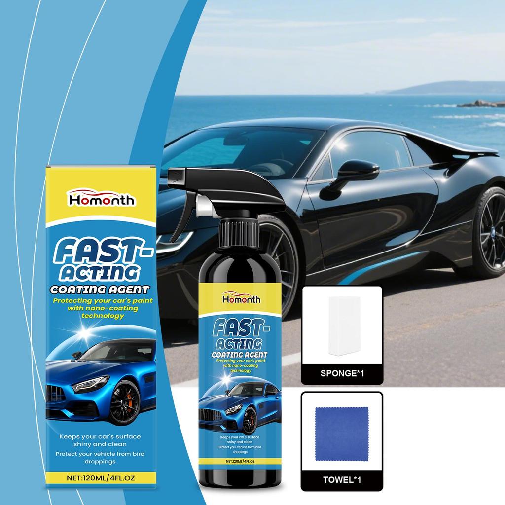 Homonth Car Coating Spray Kit Car Coating Paint Maintenance Mirror Protection Renovation Spray 120ml