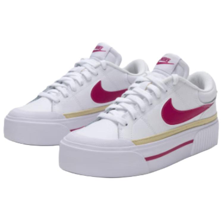 Nike Women's Court Legacy Lift White Gold Red DM7590-112