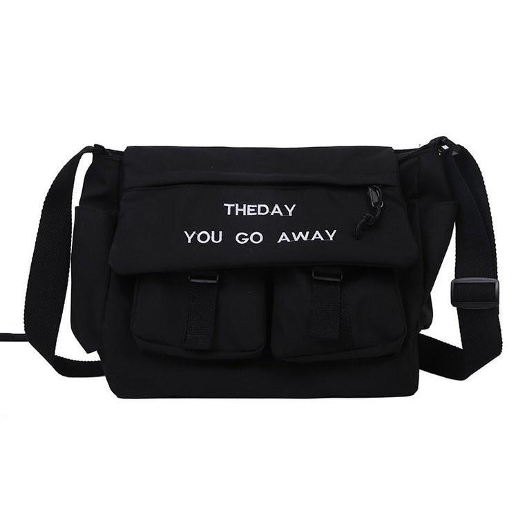 Trendy Casual Nylon Canvas Crossbody Bag For College Girls With Large Space