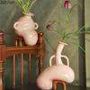 Abstract Art Ceramic Vase Table Decoration Artificial Flower Decorative Flowers Arrangement Floral Vases Room Aesthetic Decor