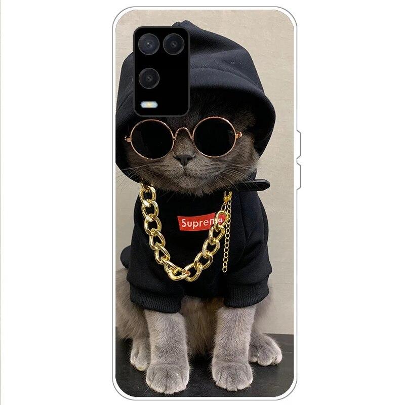 OPPO A54 Case telefonhoz Hátlap OPPO A54 5G 4G Case CPH2239 CPH2195 OPPOA54 A 54 Bumper Silicon Soft Funda fekete tpu tokhoz