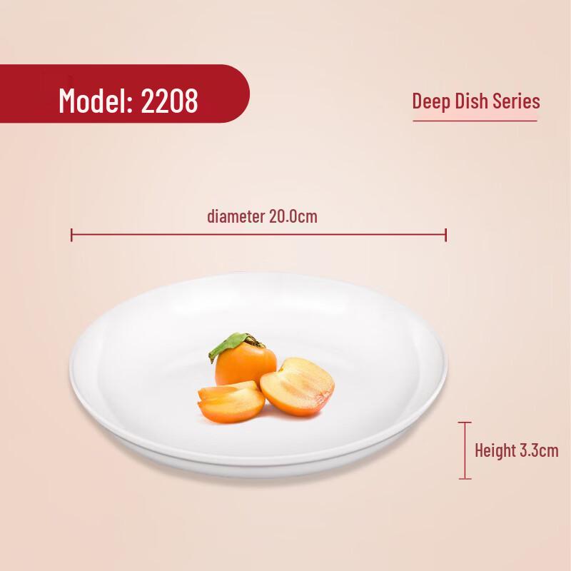DM Melamine Imitation Porcelain Round Plates