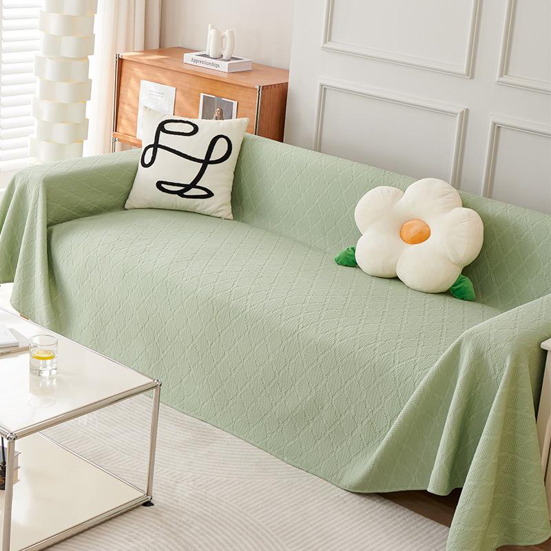 Green Sofa Cover Cloth Summer Summer Ice Silk Sofa Towel Simple Anti -Scratching Sofa Cover Sofa Cover