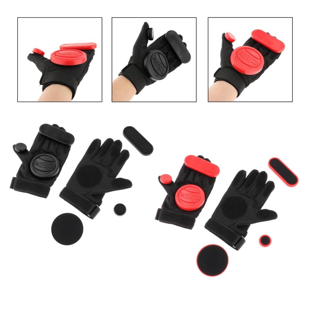 Male Downhill Skateboard Gloves with Slider Longboard Sliding Gloves