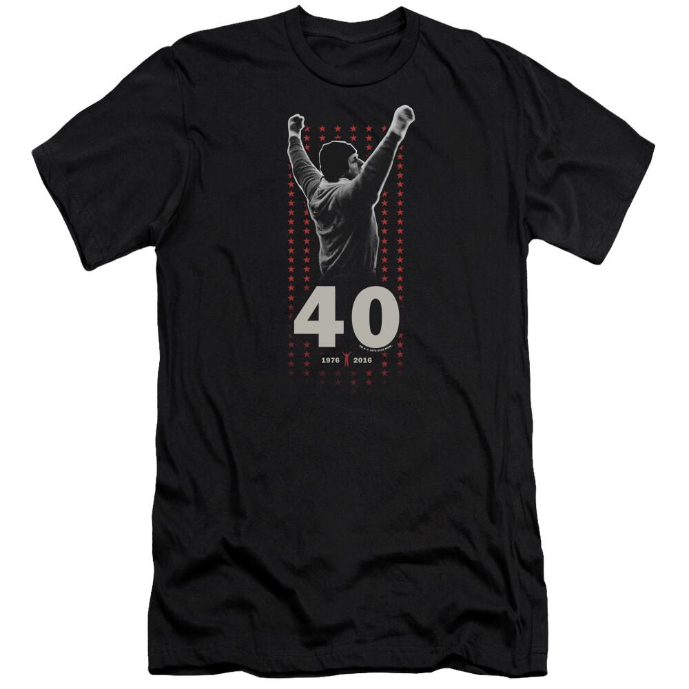 Rocky Slim Fit T-Shirt Celebrating 40 Years Black Tee Unisex T-Shirt XXXL