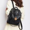 Soft Leather Women's Backpack Shoulder Bag Multi-Function Student Commuter Schoolbag