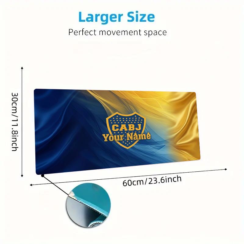Boca Juniors Custom Name Large Size Mouse Pad Large Gaming Table Cushion Non-slip Laptop Tablet Big Mousepad XXL Mat Mini PC Playmat With Lock Edge