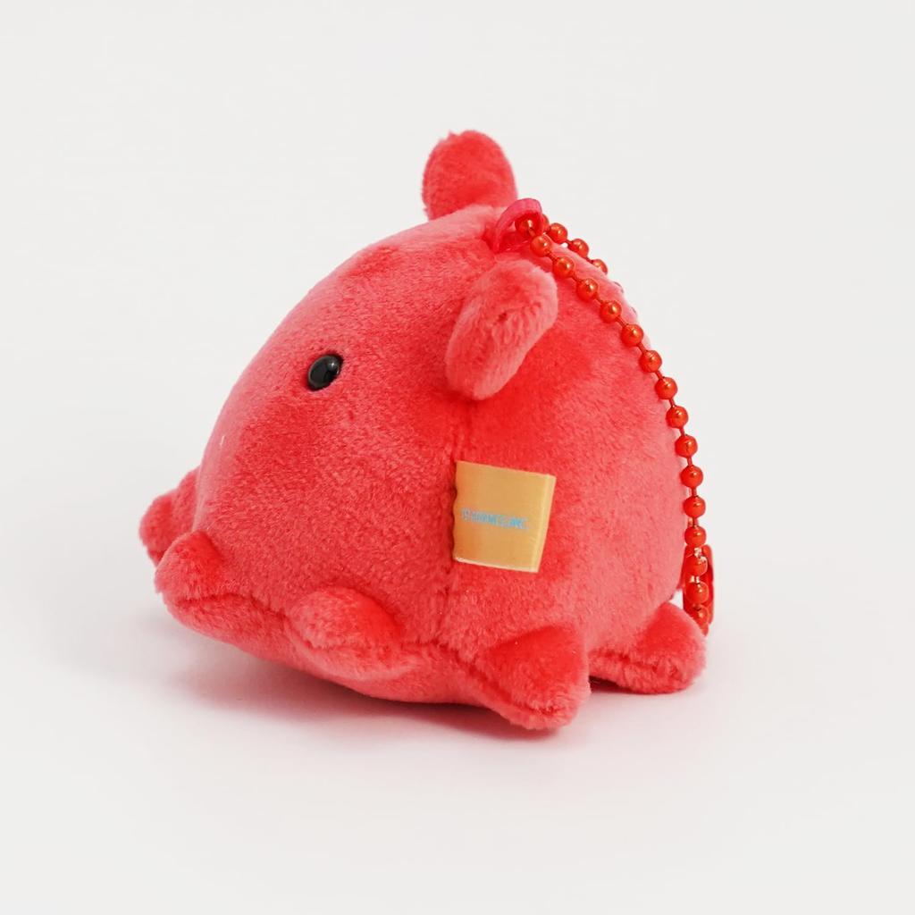 Punyumen Octopus Plush Toy with Keychain, 6cm, Cute Small Marine Life Charm, Soft To the Touch, Durable, Perfect for Christmas or Birthday Gifts (Red)