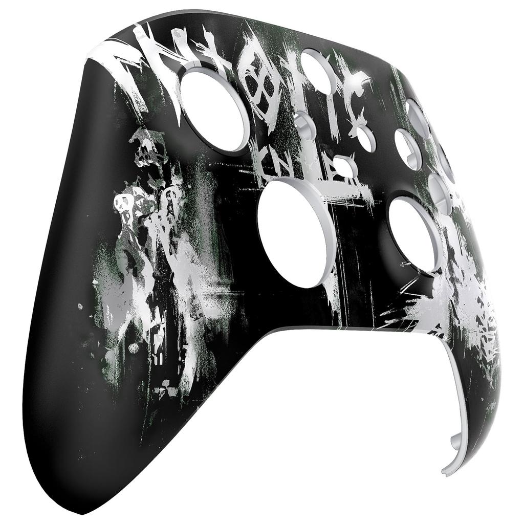 custom front housing shell for Xbox Series featuring a heavy cover faceplate for Xbox Series and Xbox Core not eXtremeRate's X/S, horror-inspired