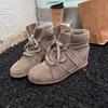 Vintage  Boots Women's Casual Style Thick-soled Heightening Short Boots Fashionable and Versatile Women's Single Boots