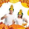 Felt Corn Cob Hat with Leaves - Hand Washable, Novelty Food Headwear for Birthday, Bachelor, Bar/Bat Mitzvah Parties