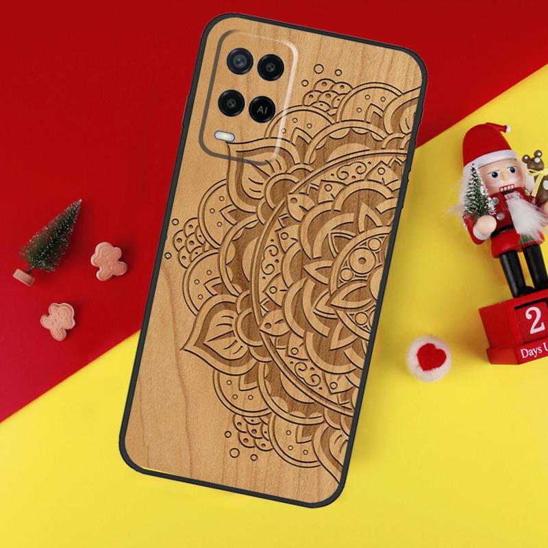 

Mandala Floral Wood Case For Oppo A5 A6 Pro A15 A57 A17 A54 A74 A94 A76 A16 A96 A40 A60 A80 A18 A38 A58 A78 A98 OPPO A98 5G