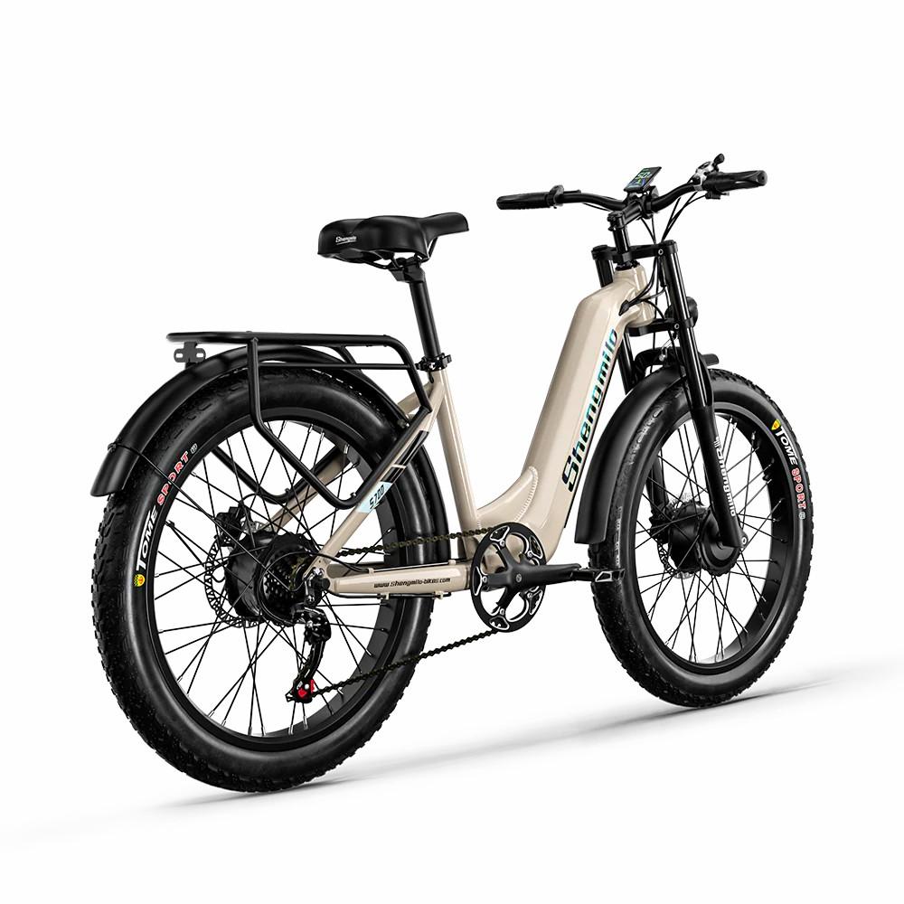 Electric Bicycle Shengmilo S700 1000Wx2 Motor 26" Fat Tire Adult Electric Bike 48V 17.5AH Dual Disc Brake Shimano 7 Speed Max Load 150Kg