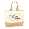 Tote Bag - PLANETEE - Irreplaceable Midwife - Jute - Printed In France - Sturdy Handles