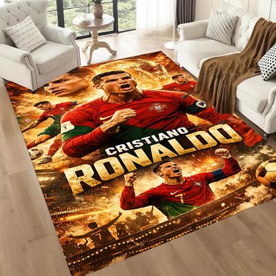 Cristiano Ronaldo Teppich Geeignet für Spielzimmer Flur Spielzimmer Schlafzimmer Rutschfester Teppich Anime Büro Dekoration Geburtstag Weihnachten Geschenk