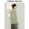UR Women's Solid Color Round Neck Long Sleeve Knit Sweater