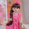BZDOLL 55cm Ganzkörper Weichvinyl Reborn Baby Mädchen Stehpuppe Lebensecht 22 Zoll Prinzessin Kleinkind Kunstspielzeug Bebe Geburtstagsgeschenk für Kinder