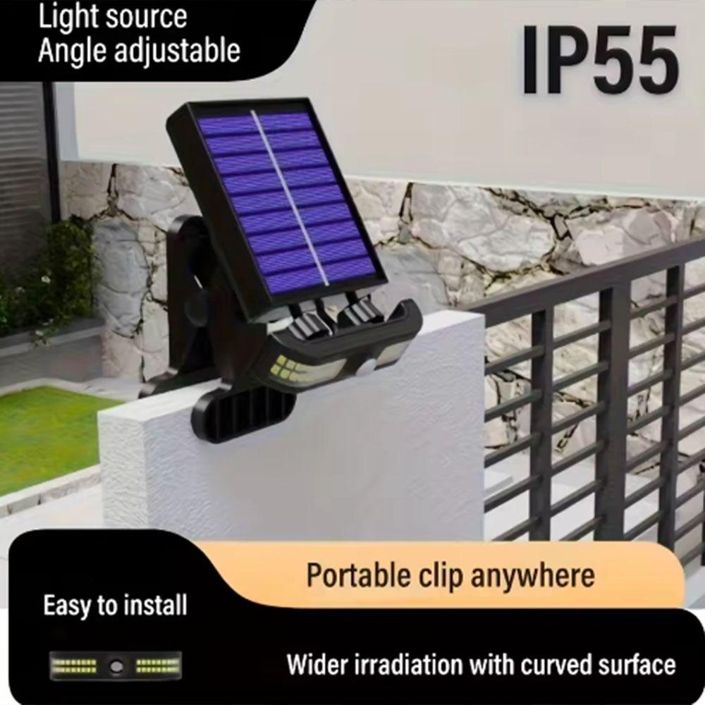 Waterproof Solar Clip Light White Light/Warm Light Super Bright LED Wall Light Easy To Install Adjustable Angle