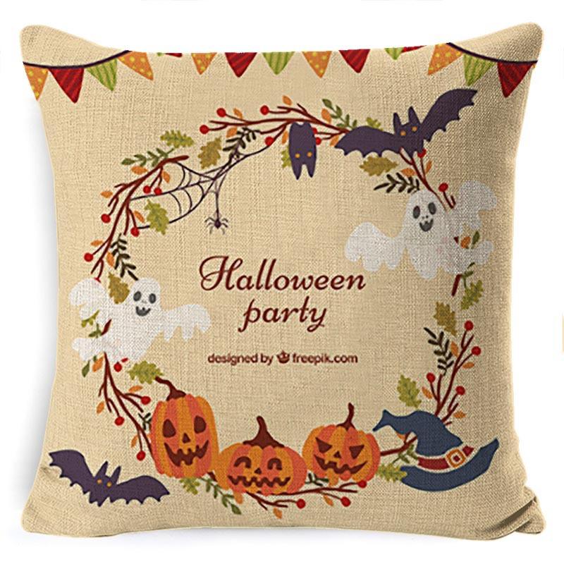 Pillow Case Holiday Party Halloween Horror Bat Office Pillow Case Car Waist Support Cushion Lumbar Pillow