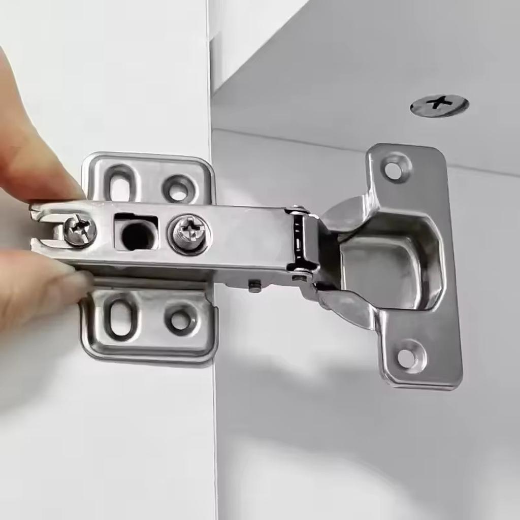 Standard Cold Rolled Steel Cabinet Door Hinge Full Overlay Soft Closing Hydraulic Two-Stage Force Thickened Stainless Steel Hinge Hardware Accessories