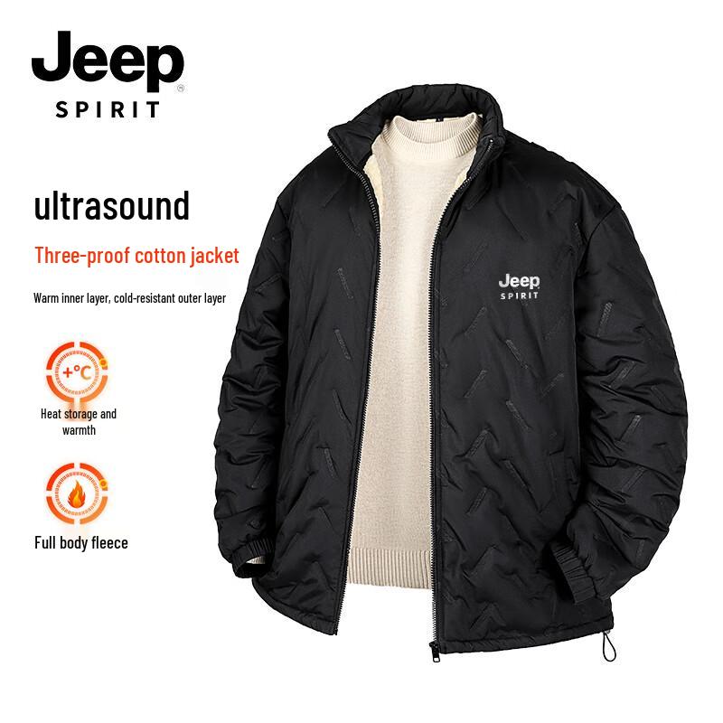 

JEEP SPIRIT Men s Winter Arctic Fleece-Lined Three-Proof Hooded Jacket 2XL