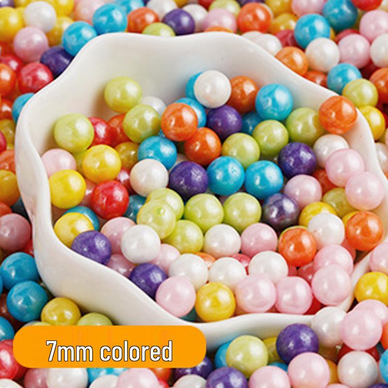 Decorações de Bolo de Pérolas de Açúcar Brancas, Douradas e Prateadas - Bolinhas Redondas para Confeitaria, Sorvete e Panificação - Pérolas de Açúcar Coloridas Mistas em Forma de Agulha.