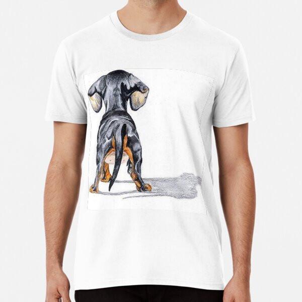 Dachshund Dog pupy back T-Shirt S-5XL Best T-Shirt