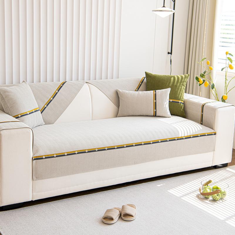 Žinylka Protiskluzová látka Polštářek na pohovku Four Seasons Universal Nordic Jednoduchý polštář Smetanově-bílé Soupravy Potah Látka Područka Ručník