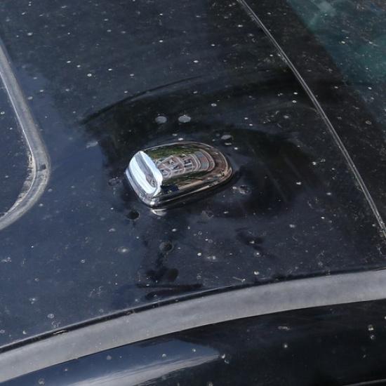 Car Roof Antenna Cover Silver Chrome Casing For Tayota Tundra 2014-2018