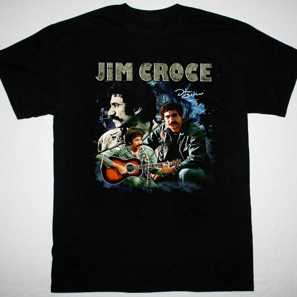 SALE Jim Croce Collage Men T-shirt black Cotton Unisex All Sizes Unisex T-Shirt XXXL