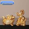 Golden Horse Handicraft Ornament: Creative Business Gift for Office or Study Desk