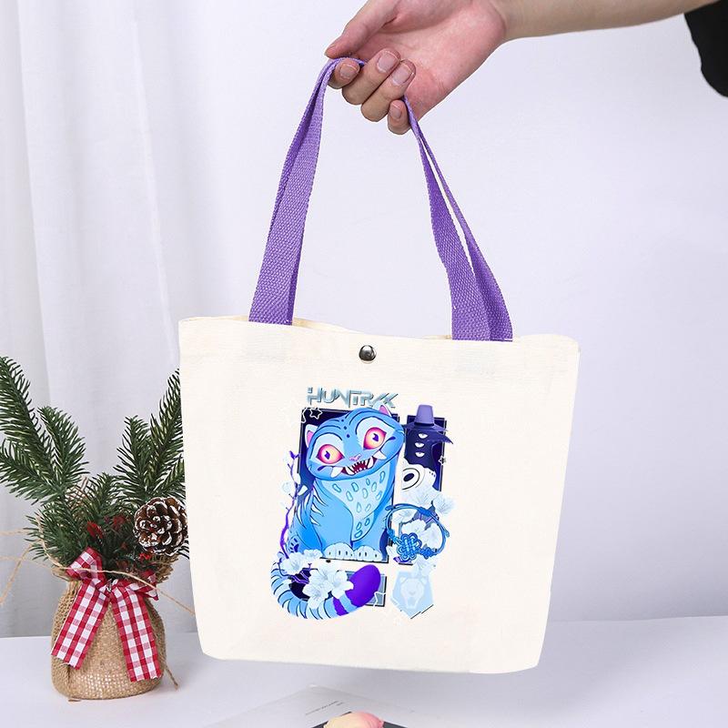 K-Pop Anime Cartoon Printed Student Large Capacity Portable Shoulder Bag Fashion Casual Canvas Bag