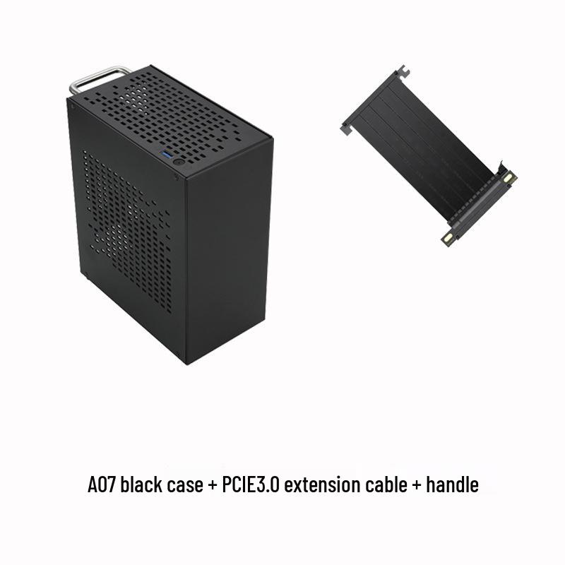 Игровой корпус Mini ITX SKTC A07 - Полностью алюминиевый, поддерживает независимую видеокарту и блок питания 1U