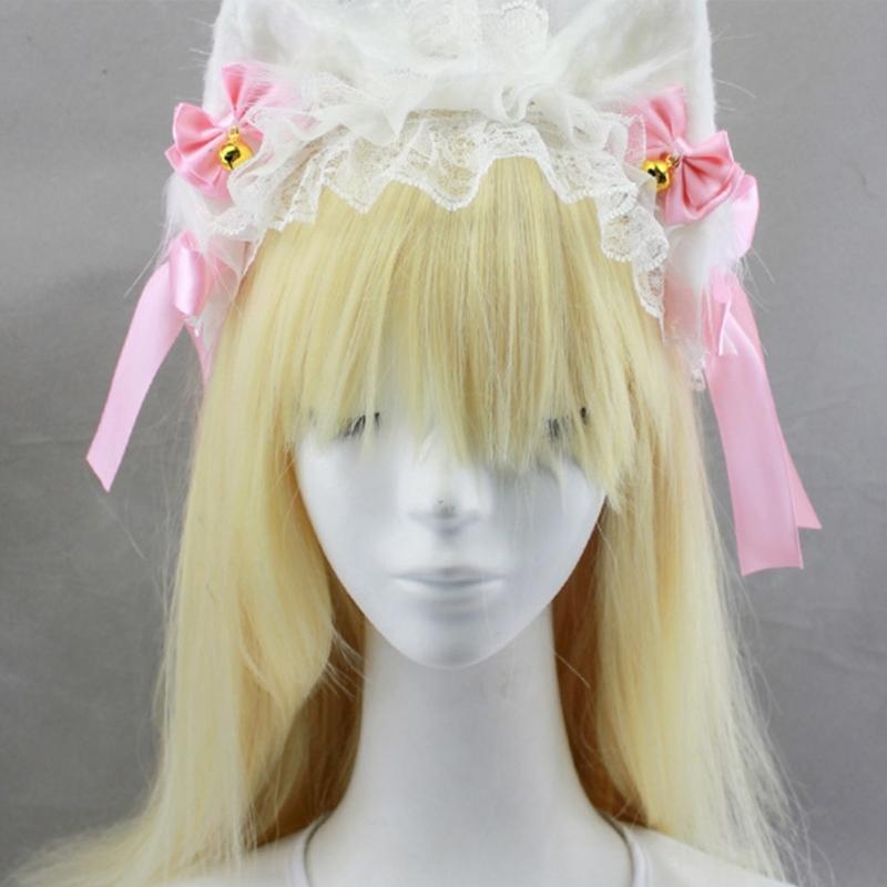 Plüsch Flauschige Katzenohren Haarreif für Mädchen Damen Halloween Cosplay Party Kostüm Süße Lolita Kopfschmuck Geschenke