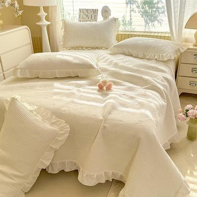 Solid Color Padded Bed Cover Single Piece Four-season Universal Tatami Bed Sheet Three-piece Set Padded Cotton Seam Non-slip Thickened Kang Cover