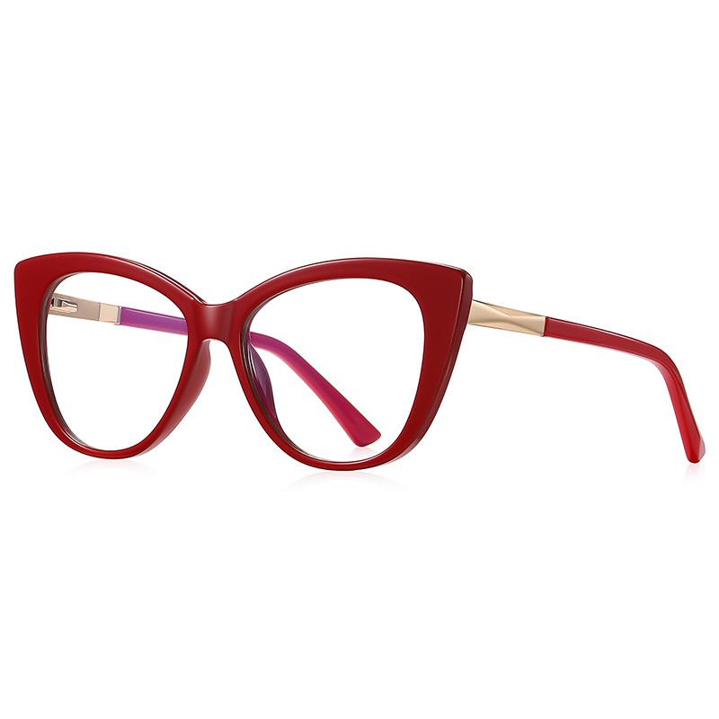 New Cat's Eye Glasses Frame Female Anti Blue Light Reading Glasses Finished Presbyopia Eyeglasses  Prescription Glass