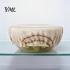 Accessoires de Rangement de Cuisine Rayés Rétro, Couvercles pour Pots à Levain, Couvercles Élastiques Réutilisables en Lin pour Bols, Couvercles Élastifiés pour Réfrigérateur, Tissu Respirant pour Aliments