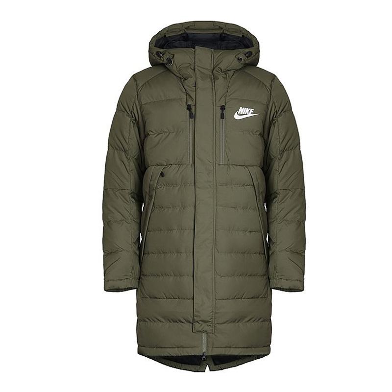 Nike Down Jackets Men s Olive Green Hooded Moderate Other 807394-222 L